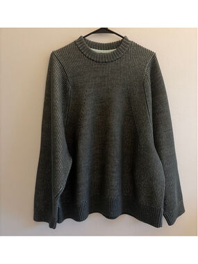 Women's Lululemon Dark Green & White Crew Neck Sweater L